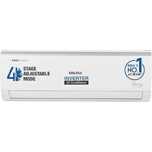 Voltas 185V Vectra Elegant 1.5 Ton 5 Star Inverter Split AC |4-in-1 Adjustable mode| Energy Efficient| Anti dust filter with Anti-Microbial coating | Copper Coil| Sleep Mode | Memory Restart| White
